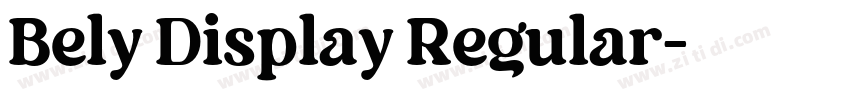 Bely Display Regular字体转换